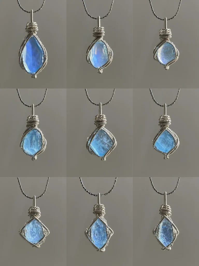 Handcrafted Crystal Jewelry-Natural Aquamarine