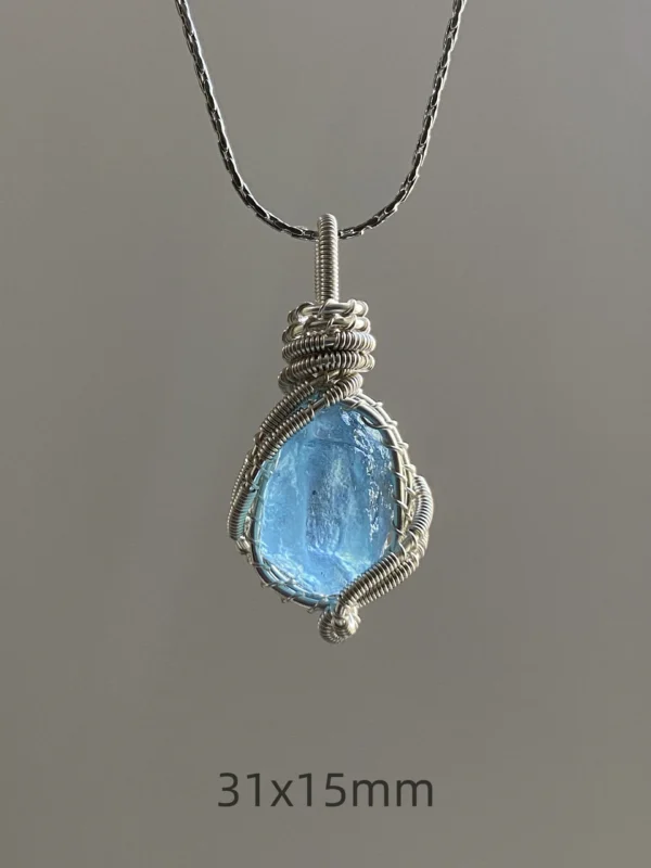 DIY Aquamarine necklace